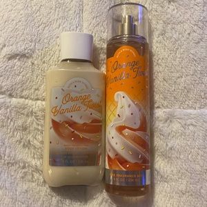 Bath body Orange Vanilla Twist lotion and spray.
